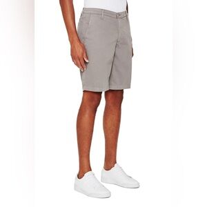 AG Adriano Goldschmied Griffin Lightweight Stretch Sateen Tailored Shorts 34 R